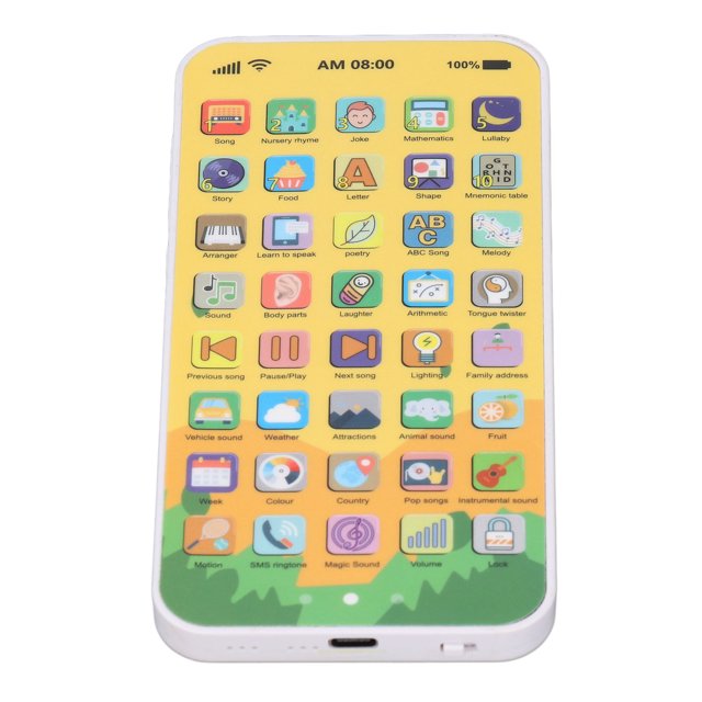 Touchscreen Early Education Phone,Interactive Phone Toy,Baby Phone Learning Toy,Safe Material, Music Voice Function, Promote Baby's Language Ability Development