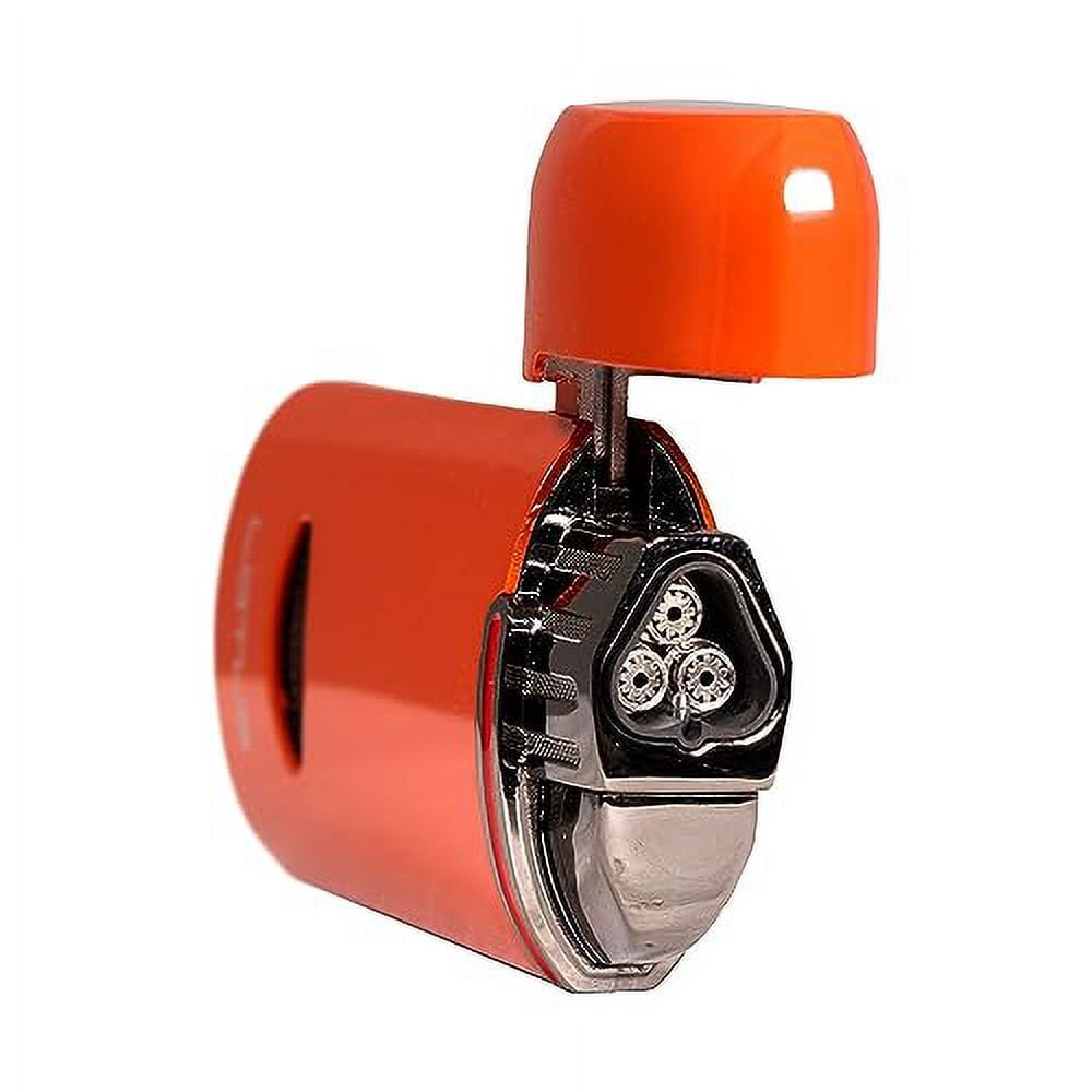Lotus Matrix Triple Torch Lighter with Punch – Orange