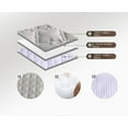thumbnail image 4 of Lightweight Super Soft Easy Care Cotton Sheet with High Elastic Bands - Grey Small Grid, 4 of 7
