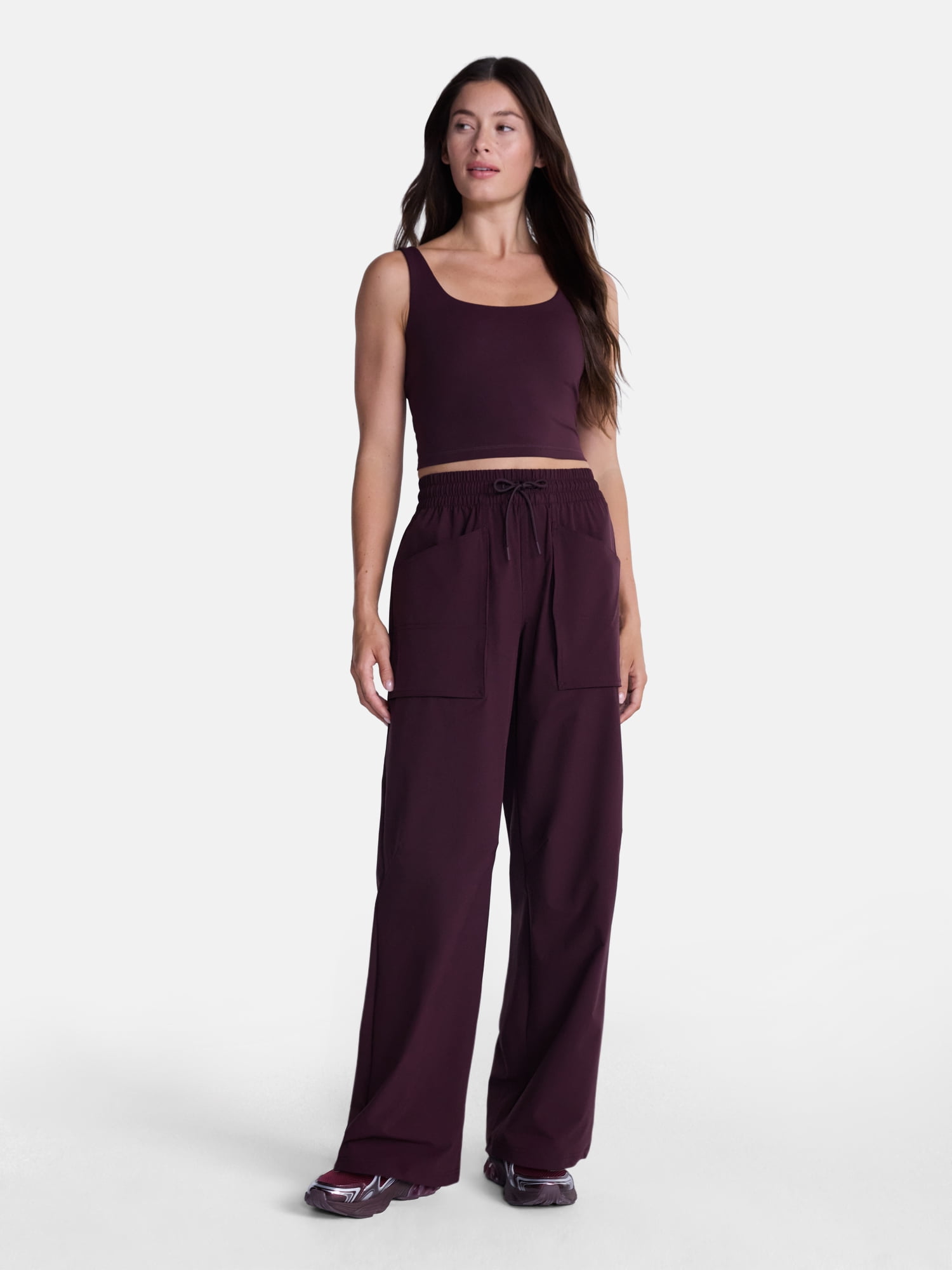 Avia Women's Exposed Pocket Ripstop Utility Pants, 30" Inseam, Sizes XS-XXXL