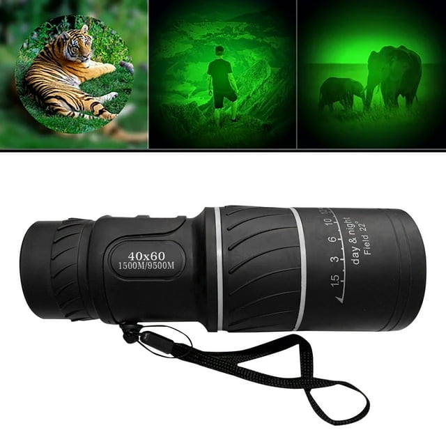 BKER Day Night Monocular Binoculars 40 X 60 Telescope For Outdoor Hunting