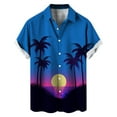 thumbnail image 2 of ZZHZGZ Fourth of July Red Dress Shirt Men's Short Sleeve Shirt Summer Casual 3D Printing Hawaii Short Sleeve Shirts Tops Late July 4Xl Mens T-Shirts L, 2 of 5