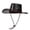 Wine#1, variant on IVEYRTF Cowboy Hat Men Solid Color Faux Leather Classic Western Sun Hat Adjustable Cord with Wide Brim Hats for Men