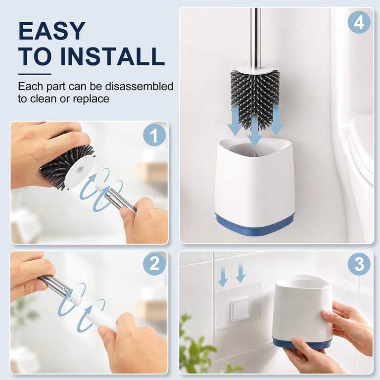 DSOOLO Toilet Brush and Ventilated Caddy Holder Set photo 7