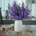 thumbnail image 3 of Ramo de novia romántico de lavanda artificial ecológico, diseño desmontable con ramos realistas para decoración del hogar y la oficina, 3 of 5