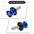 thumbnail image 5 of Unique Bargains 1 Pair Swingarm Spools, CNC Swing Arm Spools Slider Stand Universal for Motorcycle Durable Aluminum Alloy Blue 10mm, 5 of 7