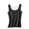 thumbnail image 2 of Hvyesh Women Thermal Tank Tops Winter Fleece Lined Underwear Tops Warm Thermal Shirts Thermal Vest Sleeveless Camisole Black, 2 of 3