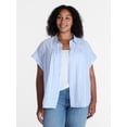 thumbnail image 2 of Time and Tru Women's Camp Shirt, Sizes XS-XXXL, 2 of 6