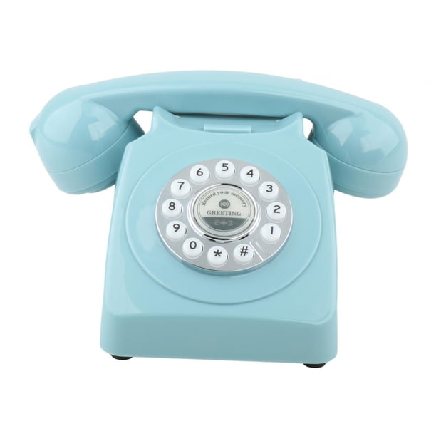 Teléfono Vintage Antiguo Europeo Vintage Teléfono Fijo Verde Llamada de Alta Definición Botón Transparente Grande | en línea