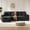 Black-3 Seats, variant on Solid Wood Frame Corduroy Sofa Couch, Neche 100" Sectional for Living Room, L-Shaped, Gray