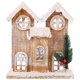 thumbnail image 1 of 1 Adorno Navideño de Madera con Forma de Casa, Luminoso, con Efecto Nieve (No Requiere Batería), 1 of 8