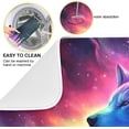 thumbnail image 2 of FREEAMG Wolf Galaxy Forest Dish Drying Mat for Kitchen Counter, Ultra Absorbent Reversible Microfiber Dishes Drying Rack Pad Heat-resistant Mats 16x18in, 2 of 7
