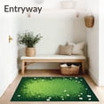 thumbnail image 3 of ODIKA 4'x6' Machine Washable Non-Slip Area Rug, Enchanted Forest Floor with Tiny Wildflower Accents High Traffic Rug, Green, 92912, 3 of 7