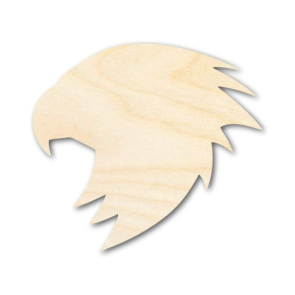 Unfinished Wood Falcon Mascot Shape 7" / 1/2"