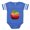 Royal Blue, variant on CafePress - Apple - Cute Infant Baby Football Bodysuit