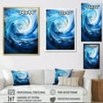thumbnail image 4 of Designart "Swirling Blue Wave Spiral II" Abstract Spirals Wall Art Living Room, 4 of 7
