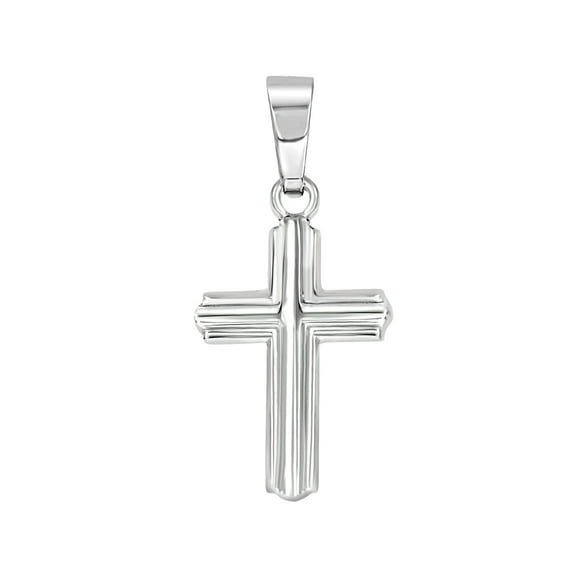 925 Sterling Silver Womens Mens Unisex Cross Religious Fashion Charm Pendant 28.7x13.5mm Necklace for Men