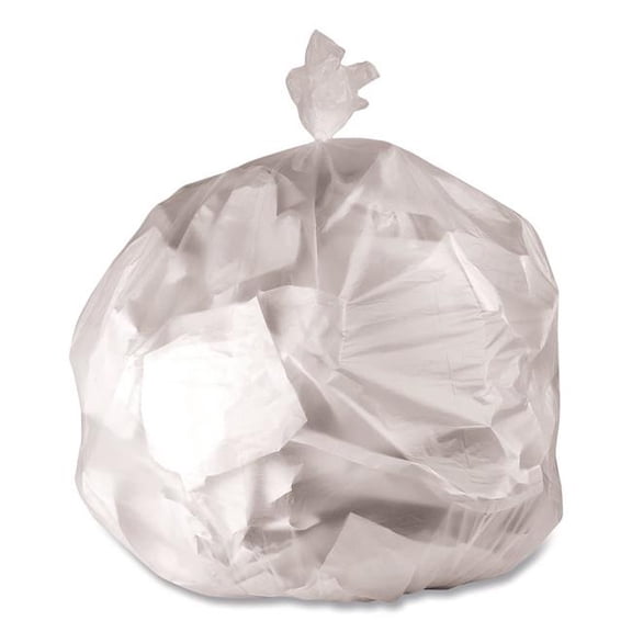 40 in. x 48 in. 45 gal. 22 mic High-Density Can Liners - Natural (150/Carton)