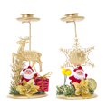 thumbnail image 2 of 2 candelabros navideños con forma de copo de nieve, alce y estrella de cinco puntas, para decoración de fiestas (copo de nieve y alce)., 2 of 7