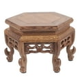 thumbnail image 1 of Base de madera para maceta con pedestal, pedestal de exhibición de madera para jardineras., 1 of 8