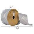 thumbnail image 3 of Vickerman 2.5" x 10 Yards Gray and Beige Chevron Sheen Christmas Ribbon, 3 of 3