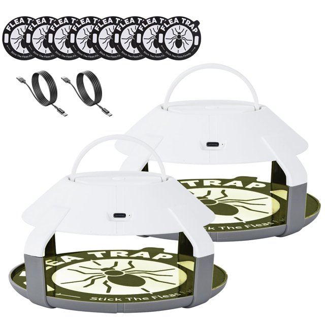 Flea Trap Uniwons, color gris, recargable con 8 discos adhesivos