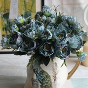 European Mini Peony Peony Five-color Artificial Silk Flower Peony Fake Flowers Bouquet Bride Wedding Party Home Decor