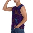 thumbnail image 3 of Lsque Colorful Snake Print Men's Cotton Blend Sleeveless Muscle Shirts (S-3XL)- Moisture Wicking, Odor Protection, UPF 30+,Small, 3 of 8