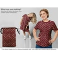 thumbnail image 5 of oneOone Tissu Polyester Spandex Bordeaux Dinosaure Coloré Matériel de Robe Imprimé Tissu au Mètre 56 Pouces de Large, 5 of 5