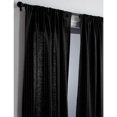 thumbnail image 3 of Solino Home Stripe Linen Curtain 96 Inches - 100% Pure Linen Black and White Light Filtering Rod Pocket Curtain 52 x 96 Inch - Window Treatment Panel for Living Room, Bedroom - Pinstripe, 3 of 5