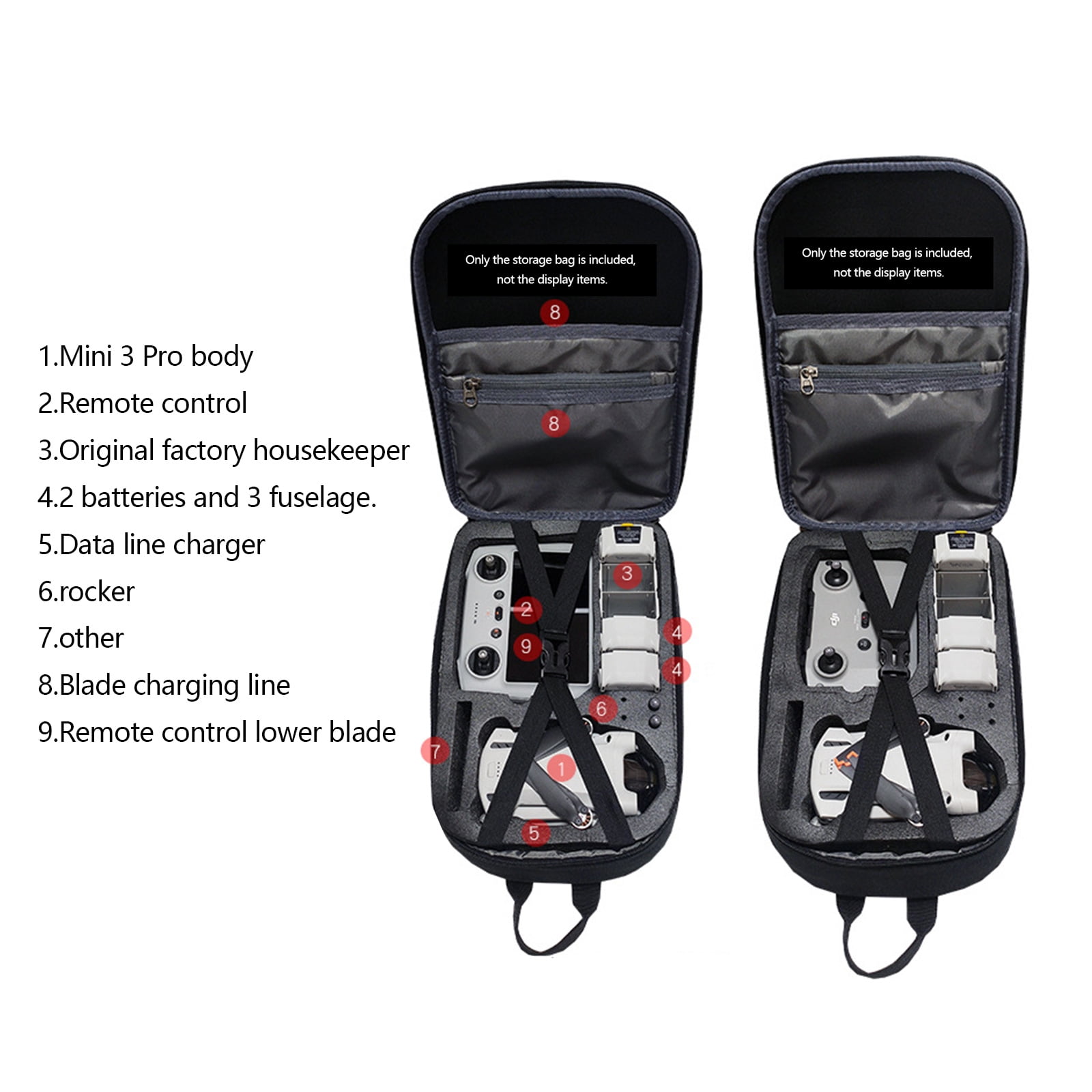 PEKREWS Mini 3 Pro Waterproof Drone Bag Portable Travel Carrying Case User  Guide