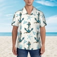 thumbnail image 2 of Fotbe Anchors And Shells Camisa Hawaiana para Hombre Unisex – Camisa Casual de Verano con Botones de Manga Corta de Algodón y Lino,X-Large, 2 of 7
