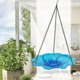 thumbnail image 3 of Yunuuuoa Glass Bird Feeder and Bath Outdoor Hanging Garden Decoration with Flower Bowl for Patio Yard Attract Wild Birds, 3 of 6