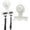White, variant on Qczoyp 2 Pack Suction Cup Razor Holder Hooks, 304 Stainless Steel Twist Lock No Drill Bathroom Wall Hooks, Heavy Duty 15LBS Towel Loofah Bath Accessory Hook for Shower Bathroom Organization(Gold)