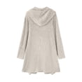 thumbnail image 4 of NominalSnug Womens Zip up Hoodies Long Sleeve Hooded Long Tunic Sweatshirts Ribbed Knit Casual Fall Jackets with Pockets, 4 of 8