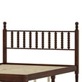 thumbnail image 2 of Noble House Queen Size Wood Platform Bed with Gourd-Shaped Headboard, Retro Wooden Bed Frame with Slat Support, Walnut, 2 of 8