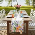 thumbnail image 4 of Table Runners 90 Inches Long Dress Scarves, Pink Orange Flowers Farmhouse Coffee/Dining/Kitchen Table Runner for Living Room, Spring Floral Farmhouse Botanical 13x90 Inch, 4 of 9