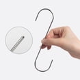thumbnail image 5 of ABCISI Extra Long Shower Curtain S Hooks, Stainless Steel Metal S-Shaped Hooks for Hanging Heavy Duty, Indoor Outdoor Uses for Garden, Bathroom, Closet, Workshop, Kitchen, (7inch/12pack), 5 of 6