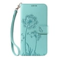 thumbnail image 5 of for iPhone 13 Pro Pattern Wallet Flip Case, Premium PU Leather Card Slots Full Body Protection Wrist Strap Kickstand Non-Slip Shockproof Magnetic Phone Case for iPhone 13 Pro, Green, 5 of 6
