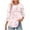 Pink-Shirts, variant on Jsaierl Women's 3/4 Length Sleeve Tops Summer Crew Neck Shirts Boho Print Ladies Blouses Soft Vacation Tunic Top S-2XL