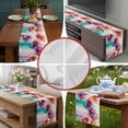 thumbnail image 5 of Burlap Table Runner 70 Inches Long, Abstract Floral Blossom Aesthetic Non-Slip Kitchen Table Runners for Dining Room Everyday Use Party Table Decorations Flower Painting Artwork, 5 of 9