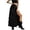 Black, variant on Wdgfv Women's Black Goth Long Skirts Side Slit High Waist Maxi Skirt Stretchy Bodycon Wrap Rave Skirts with Hook Buckle