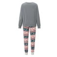 thumbnail image 4 of xiaxaixu Women’s 2 Piece Pajamas Set Christmas Long Sleeve Letter/Tree Print Tops + Drawstring Pants Set Loungewear, 4 of 9
