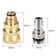 thumbnail image 2 of Jardín Manguera Latón Rápida Conexión Conjunto M14x1.5 y G3/8 Macho Rosca Inoxidable Acero Conexiones Agua Manguera Conectores Presión Arandela Adaptador, 2 Juegos Unique Bargains Conexión rápida de manguera de jardín, 2 of 6