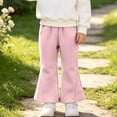 thumbnail image 2 of JOANKDMI Tween Girls Flared Sweatpants Size 10-11 High Waisted Yoga Pants with Pockets Elastic Waist Wide Leg Casual Athletic Trousers for Dance Everyday Activewear, 2 of 8