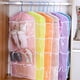 thumbnail image 4 of Perchero de almacenamiento con 16 bolsillos para armario, bolsa colgante transparente para calcetines, sujetador, ropa interior, papelería, ahorro de espacio, organizador ordenado, 4 of 4