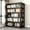 Black, variant on Metal Bookshelf,Tall Book Shelf & Tall Printer Stand, H Industrial Large Printer Stand for Office, Home, Living Room - Adjustable Storage Rack, Easy Assembly
