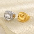 thumbnail image 2 of HIJONES Women's Butter Stainless Steel Ring Personalized Stylish Jewelry Silver Size 6, 2 of 5