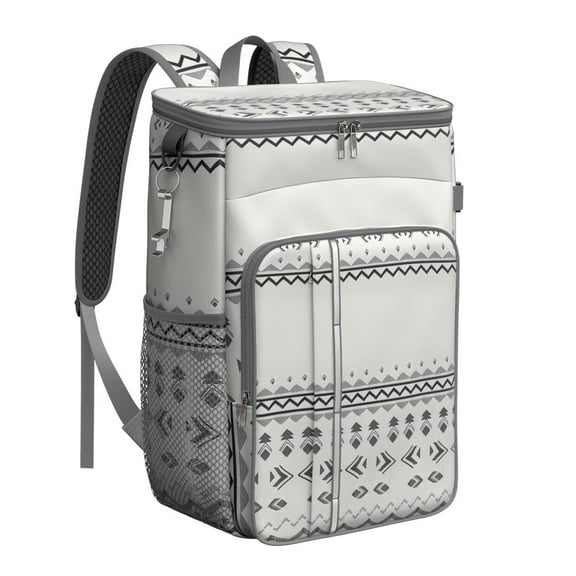 Boho Chic Cooler Backpack - 20L Insulated Leakproof Bag, Vintage Fashion for Beach & Travel