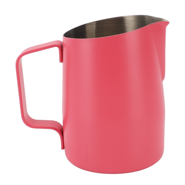 Pichet à Mousser le Lait 450ml Acier Inoxydable 304 Poignée Ergonomique Pichet à Café pour la Maison